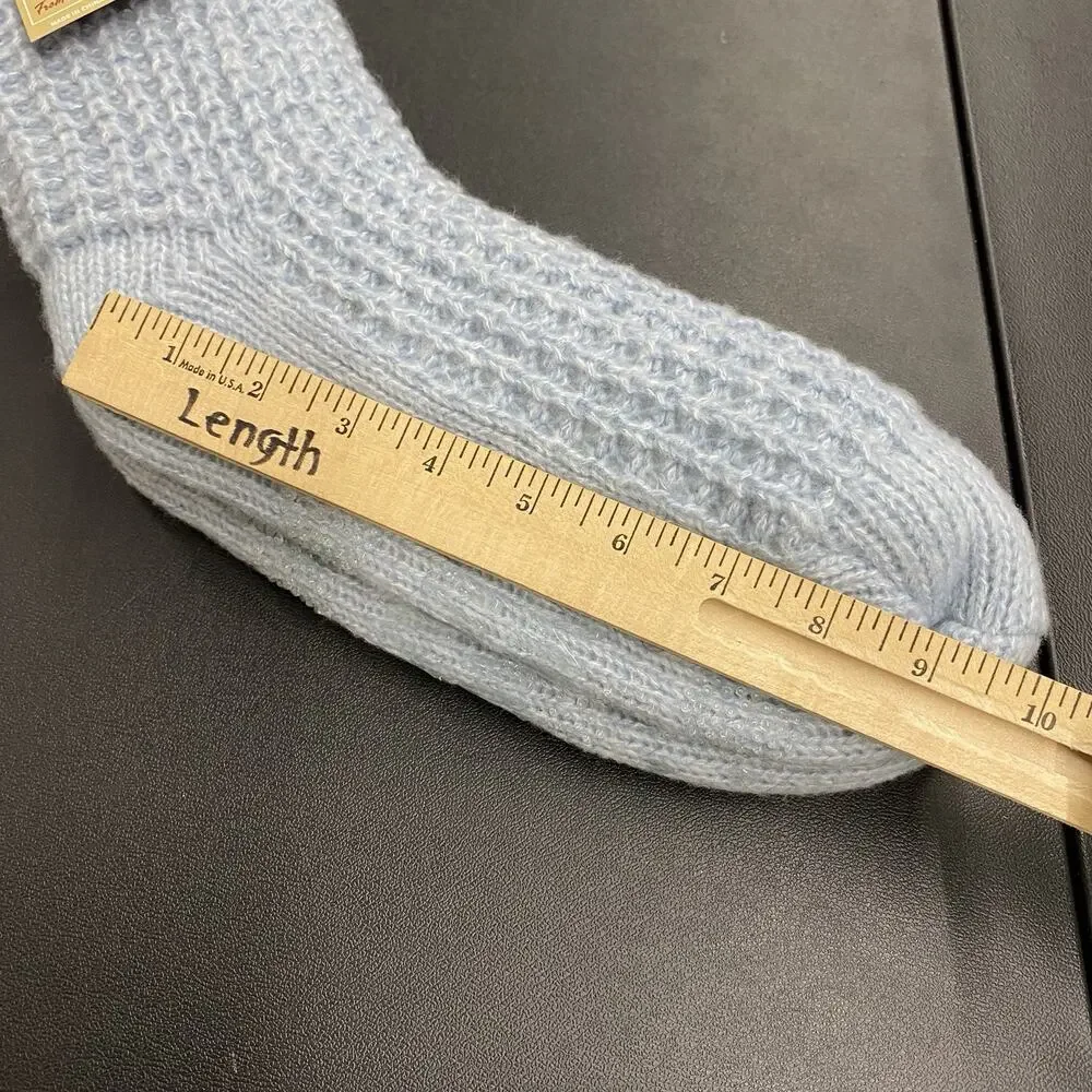 Muk Luks Cozy Knit Slipper Socks Pom Pom Aloe Infused Womens Warm Lounge L / XL